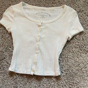 Aeropostale Button down T Crop Top